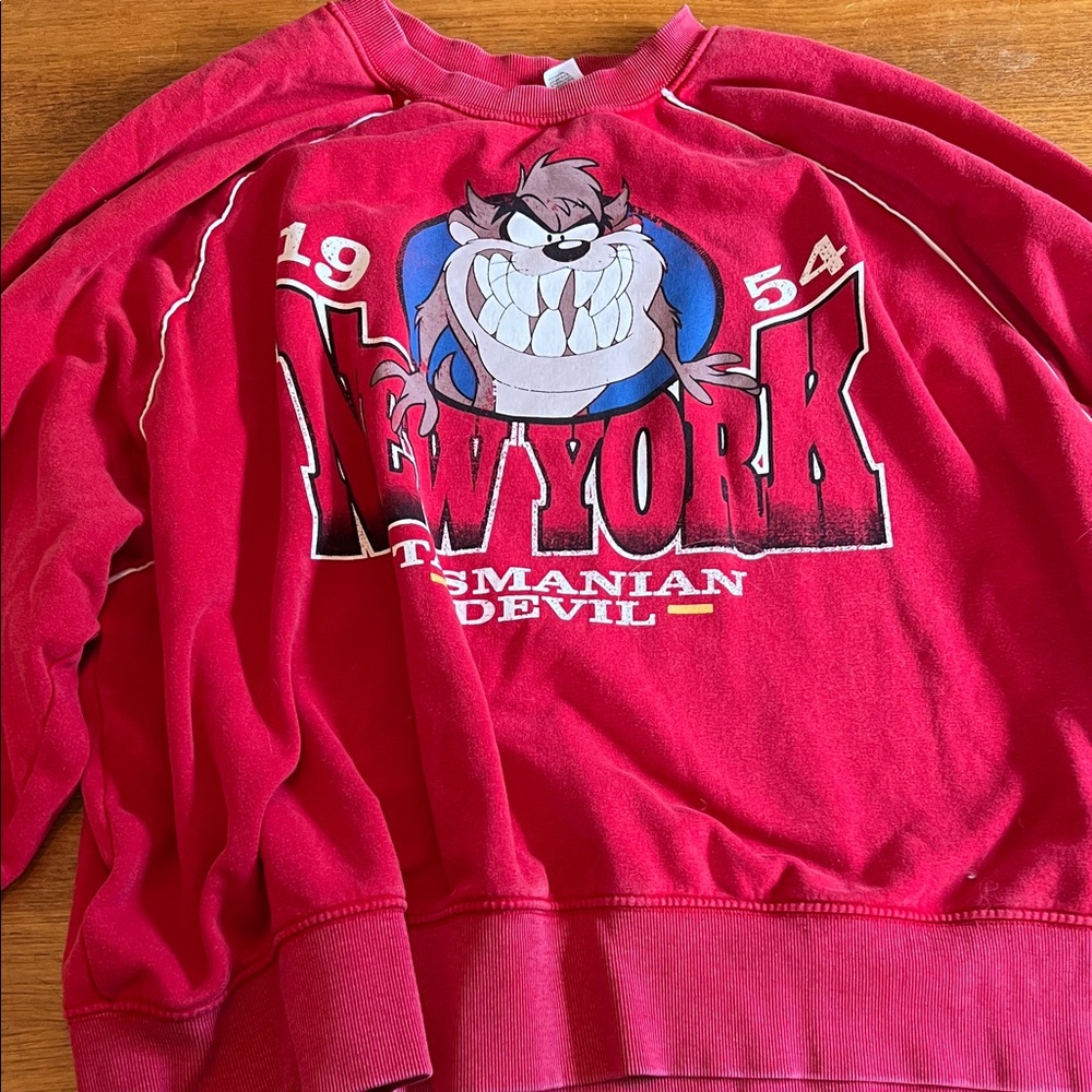 Warner Bros. Red Tasmanian Devil Crewneck